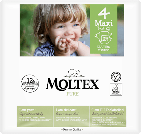 Windeln Pure Gr. 4 Maxi  (7-14 kg) Moltex