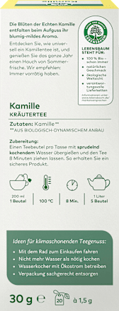 Kräutertee Kamille (20 Beutel) LEBENSBAUM