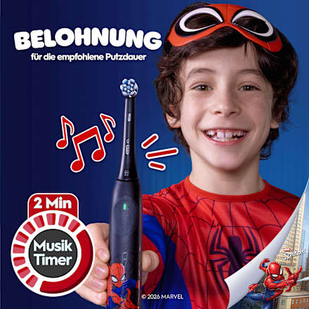 Elektrische Zahnbürste iO Kinder Spiderman mit Reiseetui, ab 6 Jahren Oral-B
