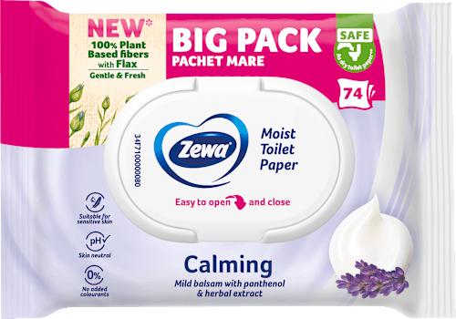 Влажна тоалетна хартия Calming Zewa