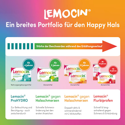 Lemocin gegen Halsschmerzen Lutschtabletten Lemocin
