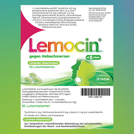 Lemocin gegen Halsschmerzen Lutschtabletten Lemocin