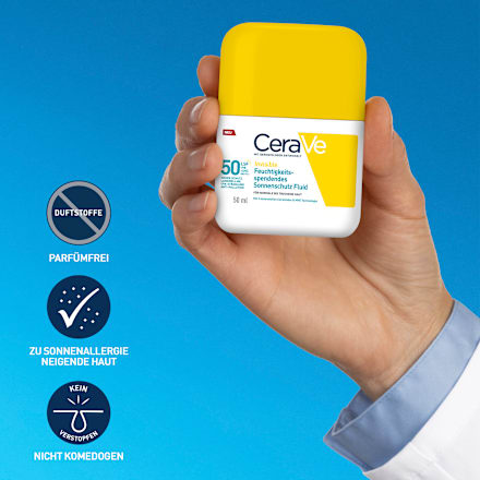 CERAVE Sonnenschutz Fluid Inv. Feuchtigkeit. LSF50 CeraVe