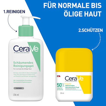CERAVE Sonnenschutz Fluid Inv. Mattierend LSF50+ CeraVe