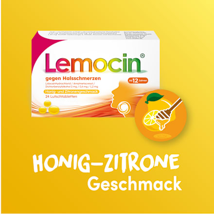 Lemocin gegen Halsschmerzen Lutschtabletten Lemocin