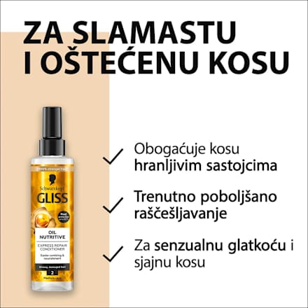 Oil Nutritive - regenerator u spreju Schwarzkopf GLISS