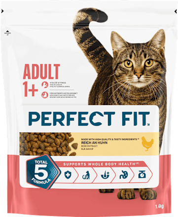 Trockenfutter Katze adult 1+ Reich an Huhn PERFECT FIT