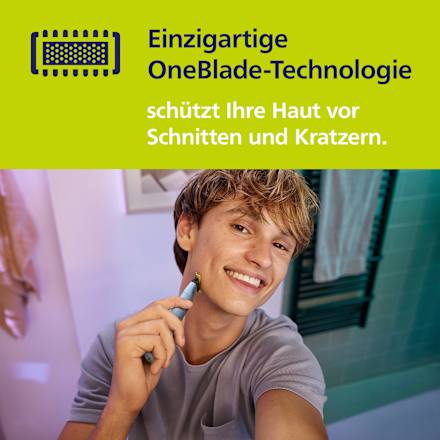 Elektrischer Rasierer, OneBlade Face First Shave QP1326/20 PHILIPS OneBlade