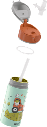 Trinkflasche Kinder Aluminium, mit Traktor 400 ml SIGG
