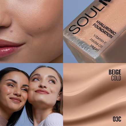 make-up Soulmatte Foundation Hyaluronic 03C BEIGE COLD GABRIELLA SALVETE