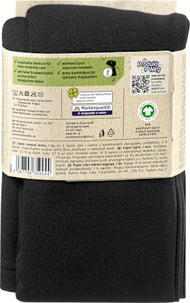 Leggings Thermo Flared mit Bio-Baumwolle schwarz Gr. 38/40 Fascino