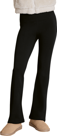 Leggings Thermo Flared mit Bio-Baumwolle schwarz Gr. 38/40 Fascino