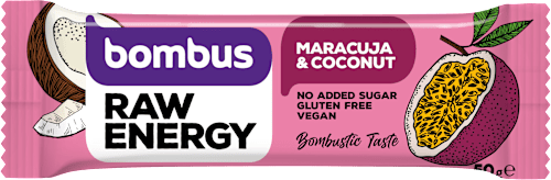 RAW ENERGY tyčinka maracuja & kokos bombus