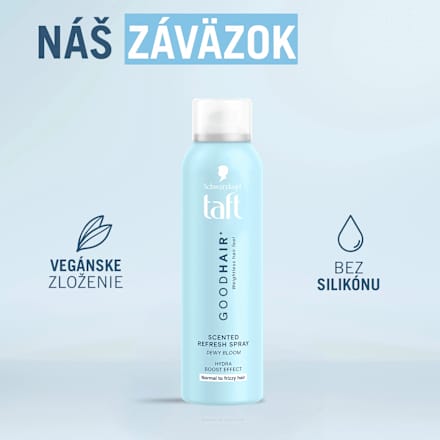 Osviežujúci sprej na normálne až krepovité vlasy GOODHAIR+ Schwarzkopf taft