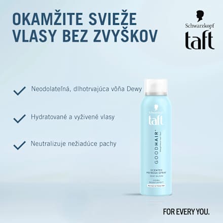 Osviežujúci sprej na normálne až krepovité vlasy GOODHAIR+ Schwarzkopf taft
