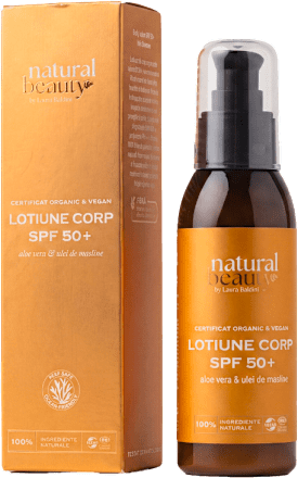 Loțiune Corp SPF 50 Hot Summer natural beauty by Laura Baldini