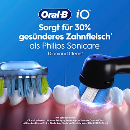 Elektrische Zahnbürste Duo iO3 Matt schwarz & blau Oral-B