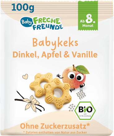 Babykekse Dinkel, Apfel & Vanille ab dem 8. Monat Freche Freunde