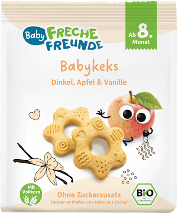 Babykekse Dinkel, Apfel & Vanille ab dem 8. Monat Freche Freunde