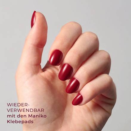 Künstliche Nägel Press Ons Short Round Wine Vibes Maniko