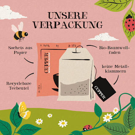 Kräutertee "Marrakesh Markets" mit Pfefferminze, Zimt & Süßholz (20 Beutel) Cupper