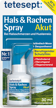 Hals- und Rachen Spray mit Isländisch Moos tetesept