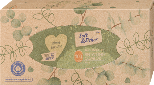 Taschentücher Box Recycling 4-lagig Soft&Sicher