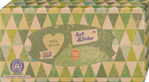 Taschentücher Box Recycling 4-lagig Soft&Sicher