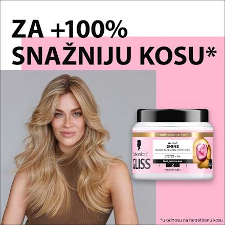 4-IN-1 SHINE maska za kosu Schwarzkopf GLISS