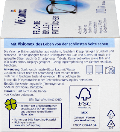 Brillenputztücher feucht Visiomax
