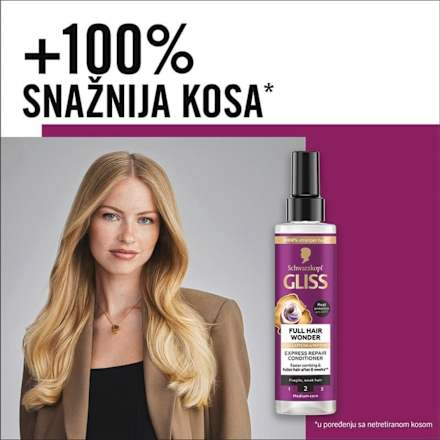 FULL HAIR WONDER regenerator za kosu u spreju Schwarzkopf GLISS