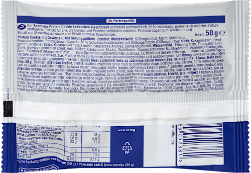 Protein Cookie Lebkuchen Geschmack Sportness