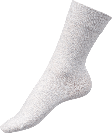 Socken mit Bio-Baumwolle grau, Gr. 35-38 (2 Paar) Fascino