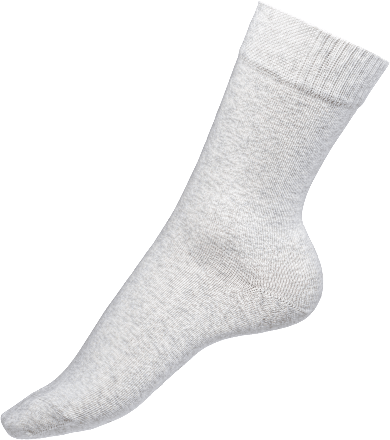 Socken mit Bio-Baumwolle grau, Gr. 35-38 (2 Paar) Fascino