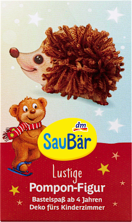 Pompon-Figur SauBär