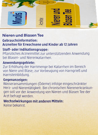 Arzneitee, Nieren & Blasen Tee (12 Beutel) Mivolis