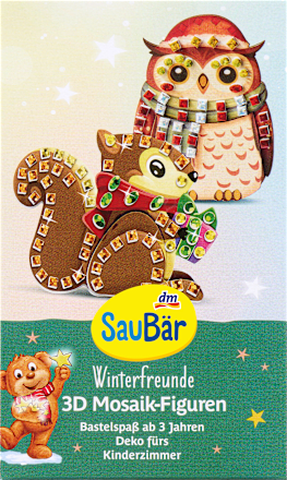 3D Mosaik-Figuren Winterfreunde SauBär