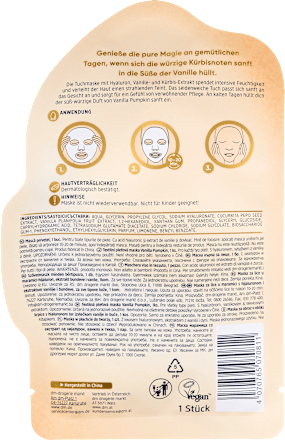 Textilná pleťová maska Vanilla Pumpkin Balea