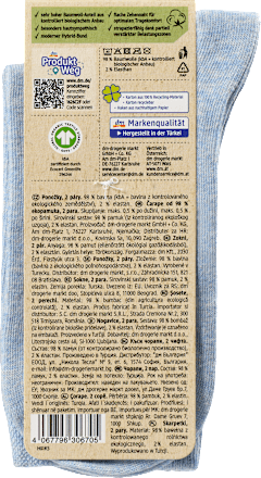Socken mit Bio-Baumwolle jeans, Gr. 35-38 (2 Paar) Fascino