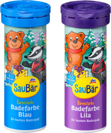 Kinder Badezusatz Badefarbe sortiert SauBär