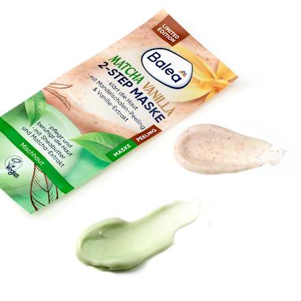 Peeling & Maske  2-Step Matcha Vanilla (2x 8 ml) Balea