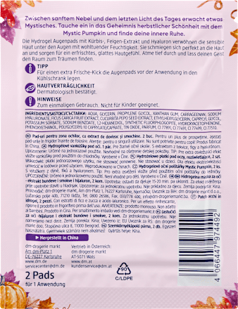 Augenpads Hydrogel Glitzer Mystic Pumpkin (1 Paar) Balea