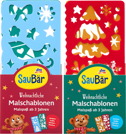 Malschablonen weihnachtlich SauBär