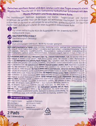 Augenpads Hydrogel Mystic Pumpkin (1 Paar) Balea