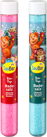 Geschenkset Badesalz im Röhrchen SauBär