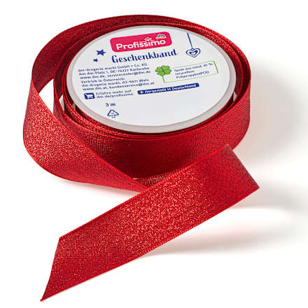 Geschenkband, rot (3 m) Profissimo