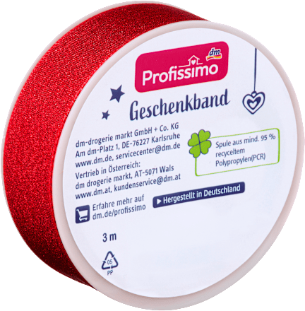 Geschenkband, rot (3 m) Profissimo