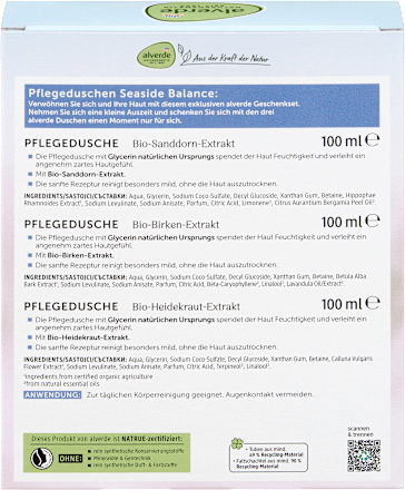 Pflegeduschen Seaside Balance 3tlg alverde NATURKOSMETIK