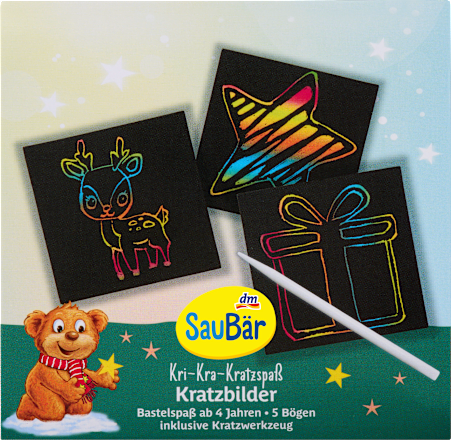 Kratzbilder Kri-Kra-Katzspaß Set 6tlg SauBär