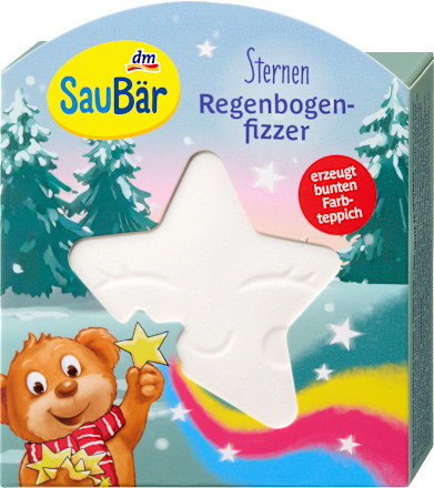 Kinder Badezusatz Regenbogenfizzer Stern SauBär